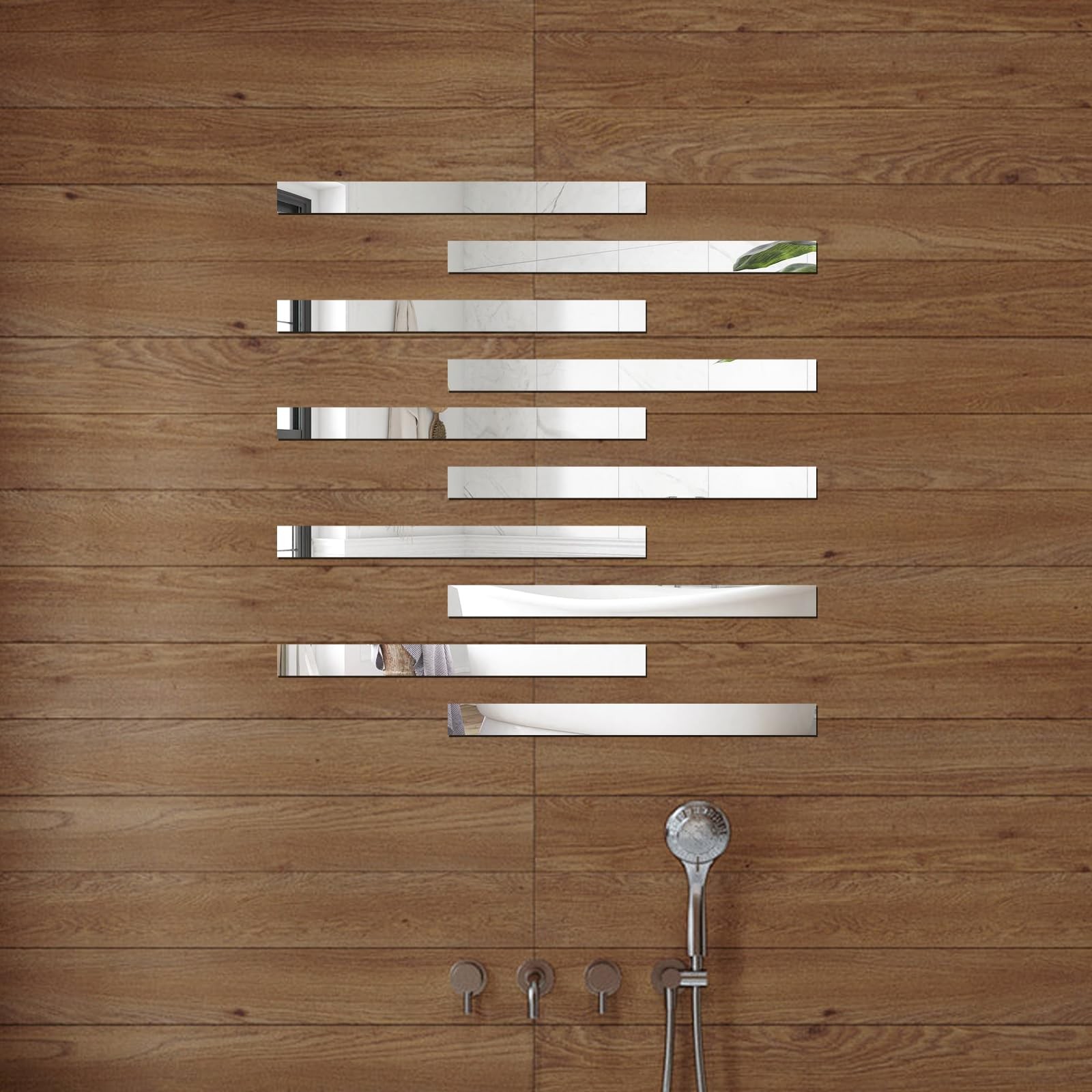 20 pcs Strip Acrylic self-Adhesive Mirror Tape Border – Removable cuttable Mi…
