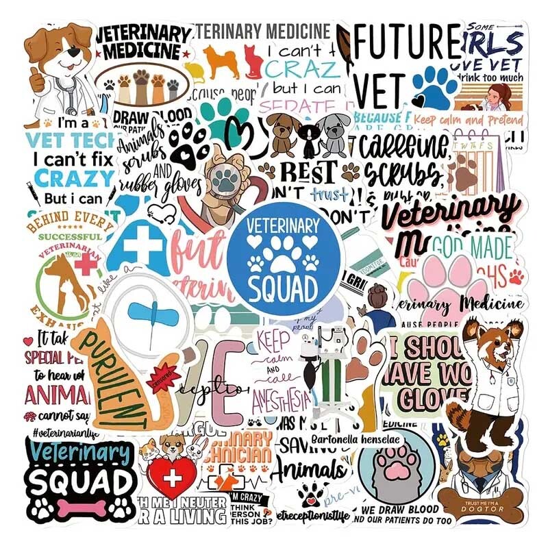 VET Vinyl Stickers [A]Future VETERINARIAN Animal Doctor DOG CAT~WATERPROOF Decal