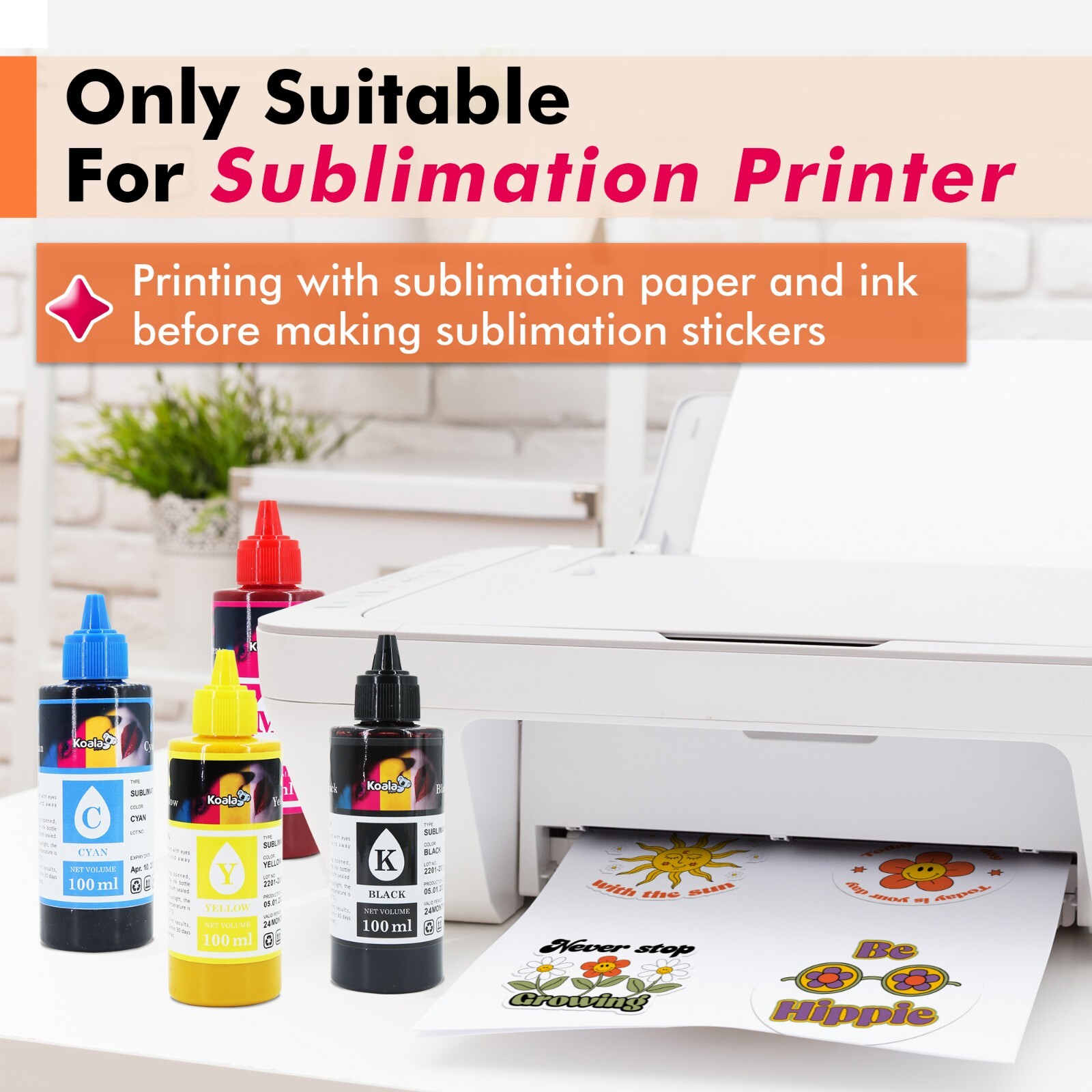 Koala Sublimation Sticker Paper Waterproof Matte White 25 Sheets 8.5×11 Outdoors
