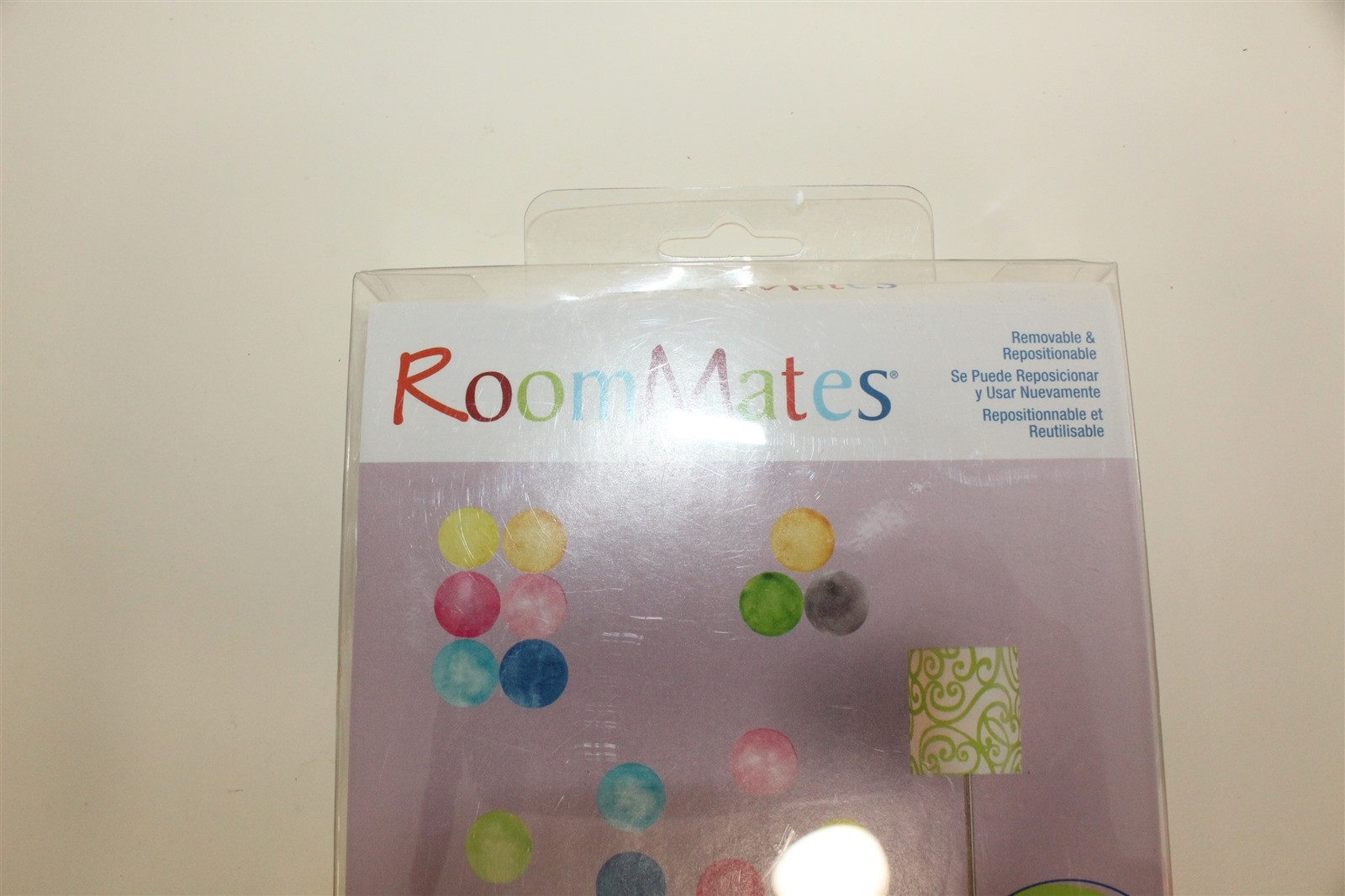 RoomMates 60 Self Adhesive Watercolor Dots Peel and Stick Wall Decals