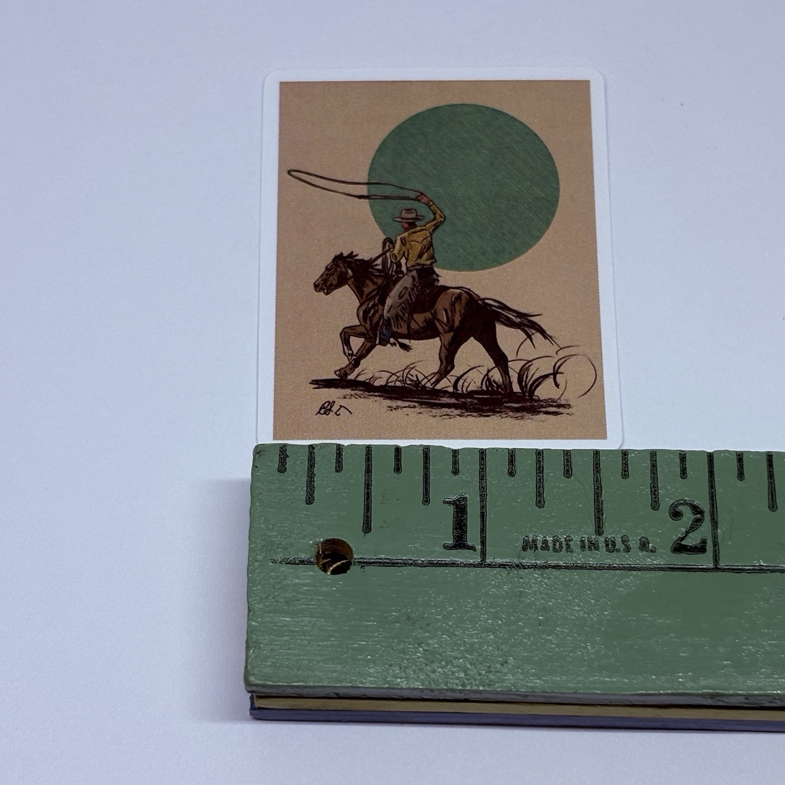 Cowboy On Horse Lasso Sticker Sunrise Art Decal Vinyl USA Texas Souvenirs Tc9