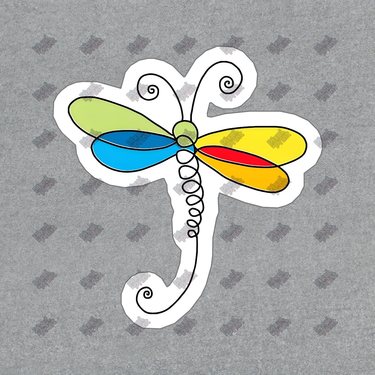 Colorful Dragonfly Vinyl Sticker Decorative Decal for Laptops, Water #697963