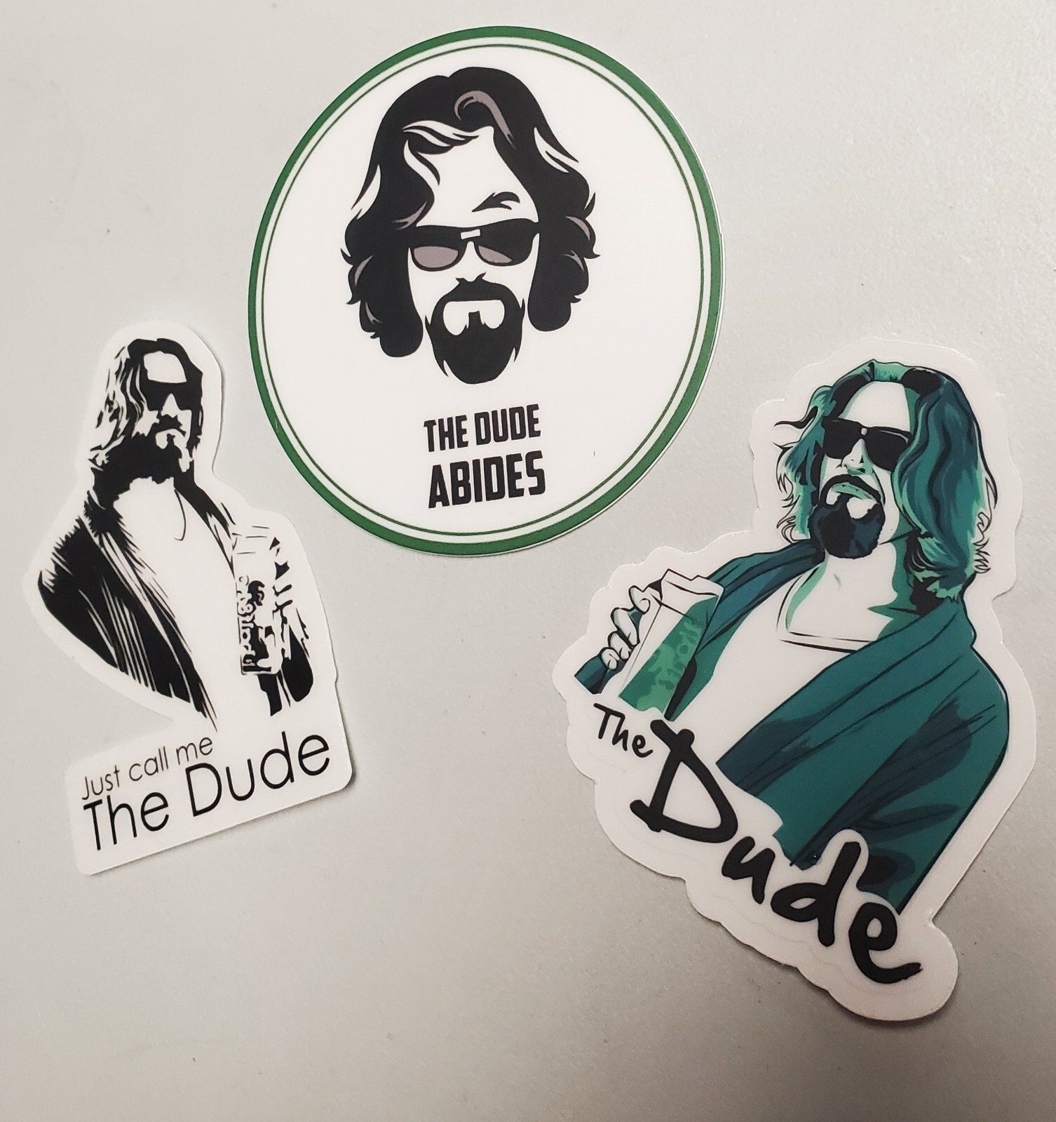 Big Lebowski The Dude STICKERS (8) DUDE ABIDES