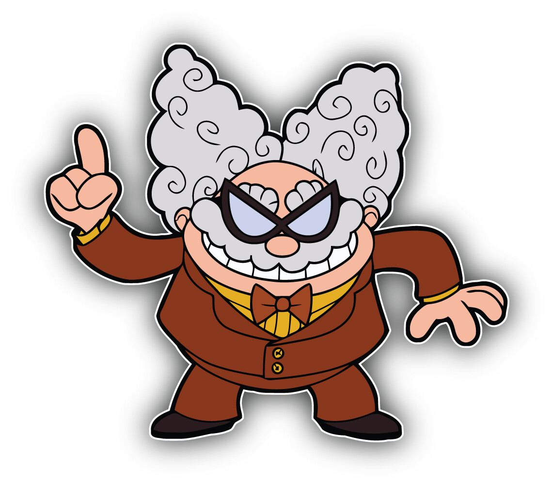 Captain Underpants Cartoon Sticker Bumper Decal – "SIZES"