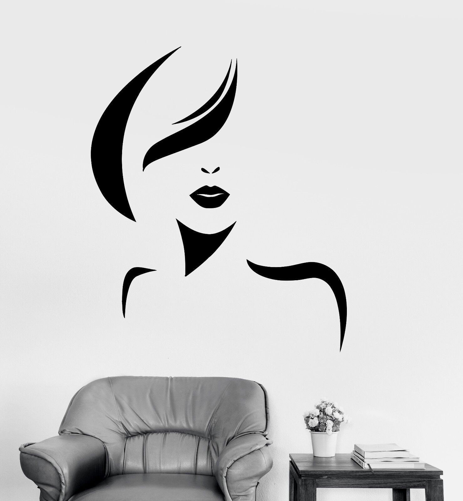 Vinyl Wall Decal Beauty Salon Woman Spa Hair Stylist Stickers (425ig)