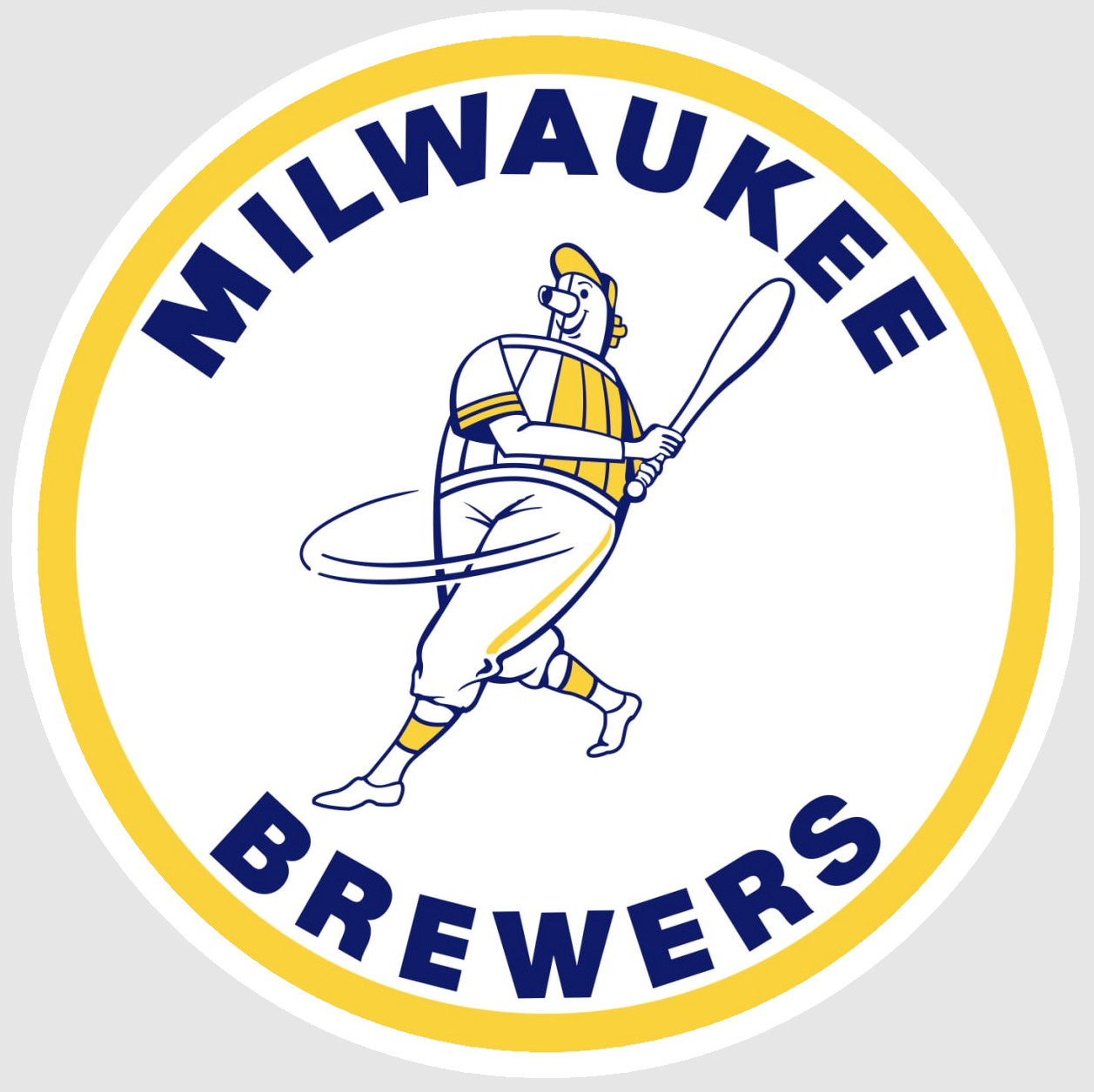 Milwaukee Navy Gold Baseball Weather Resistant Vinyl Sticker/Decal 04