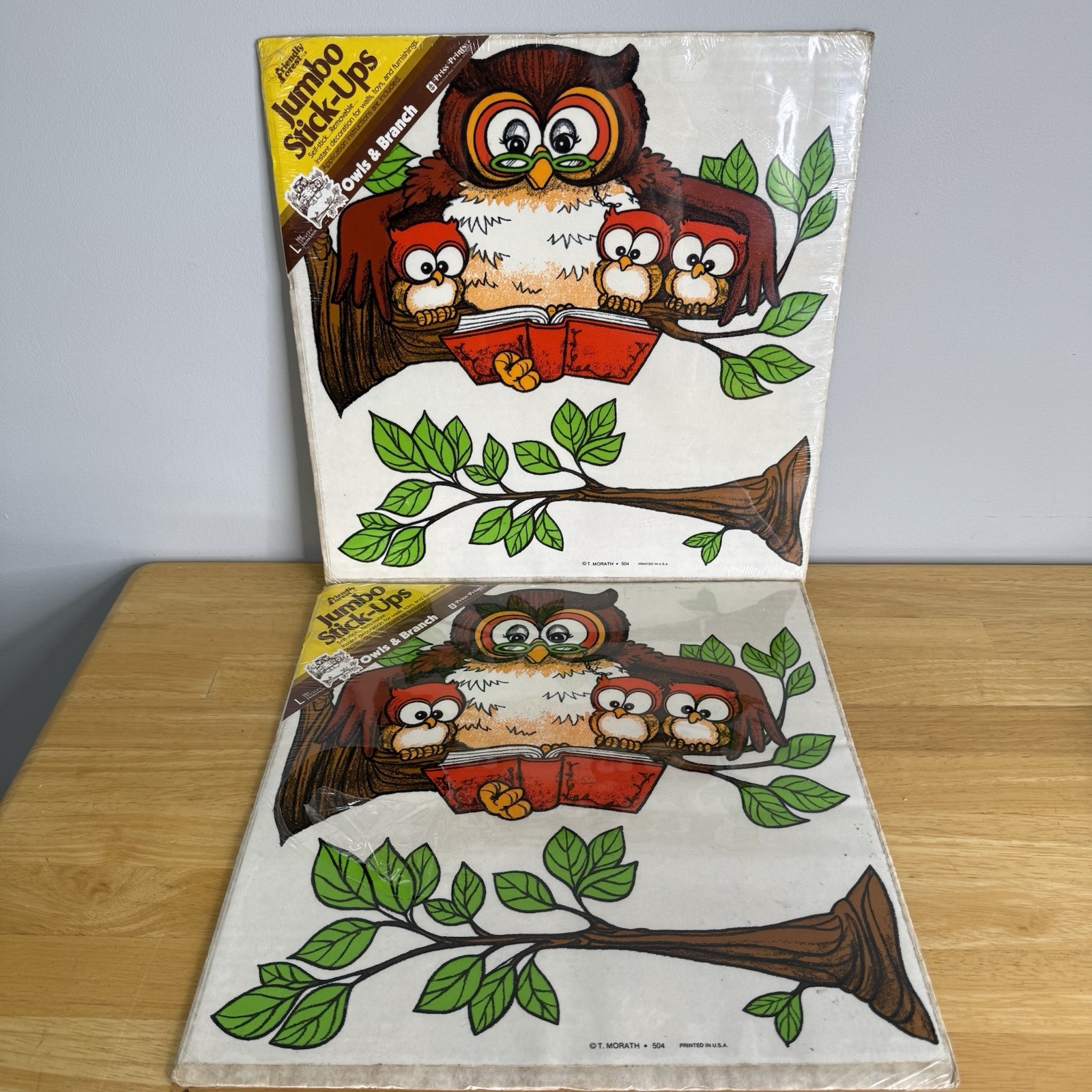 1980s Owls Priss Prints Room Decoration Wall Decals Vintage Retro Classroom Play