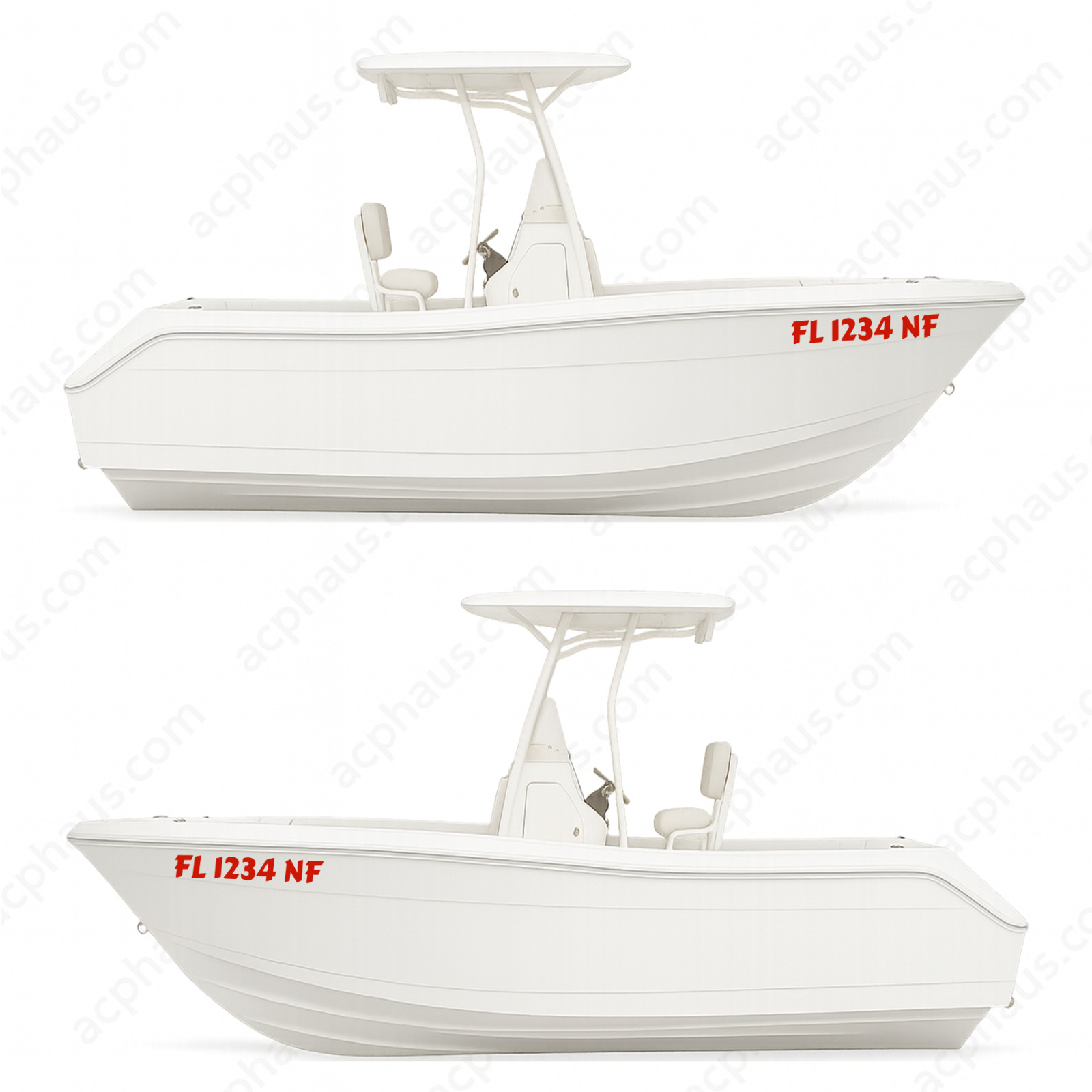 Boat Registration Numbers Decals – Custom ORACAL 751C Vinyl – Right & Left Set