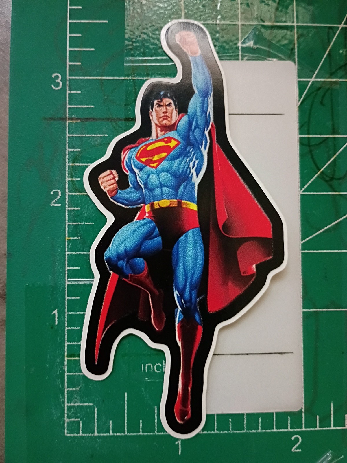 DC SUPERMAN STICKER X VYNIL HIGH GLOSS DIE CUT STICKER X 3.5X2 INCHES STICKER X