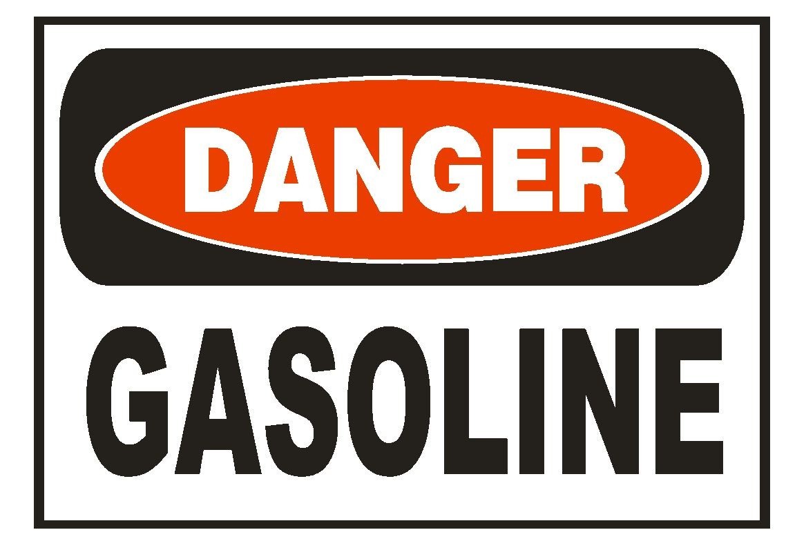 Danger Gasoline Safety Sticker Sign D657 OSHA