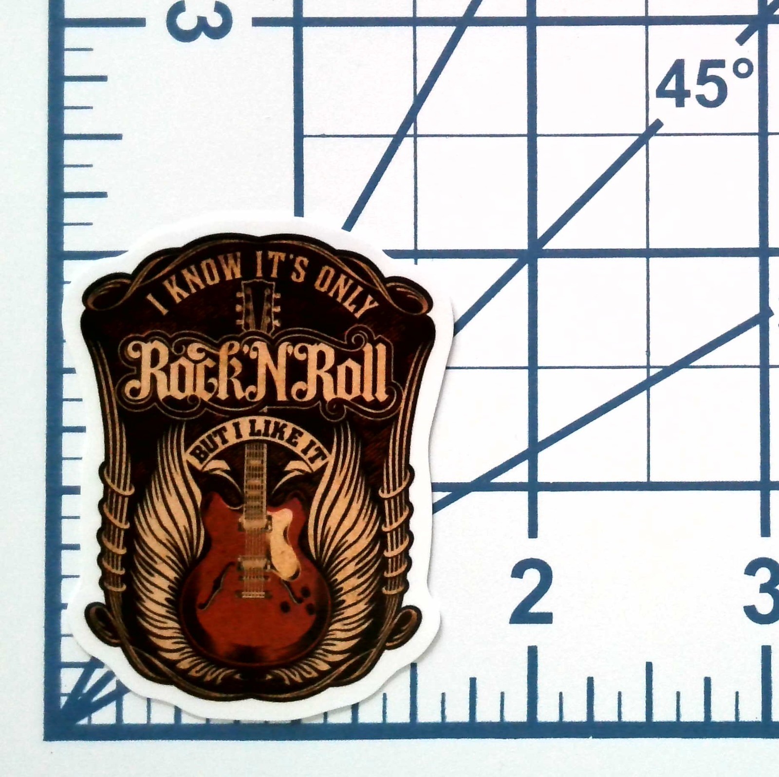 I Know It's Only Rock 'N' Roll But I Like It Vinyl Sticker Electric Guitar Decal