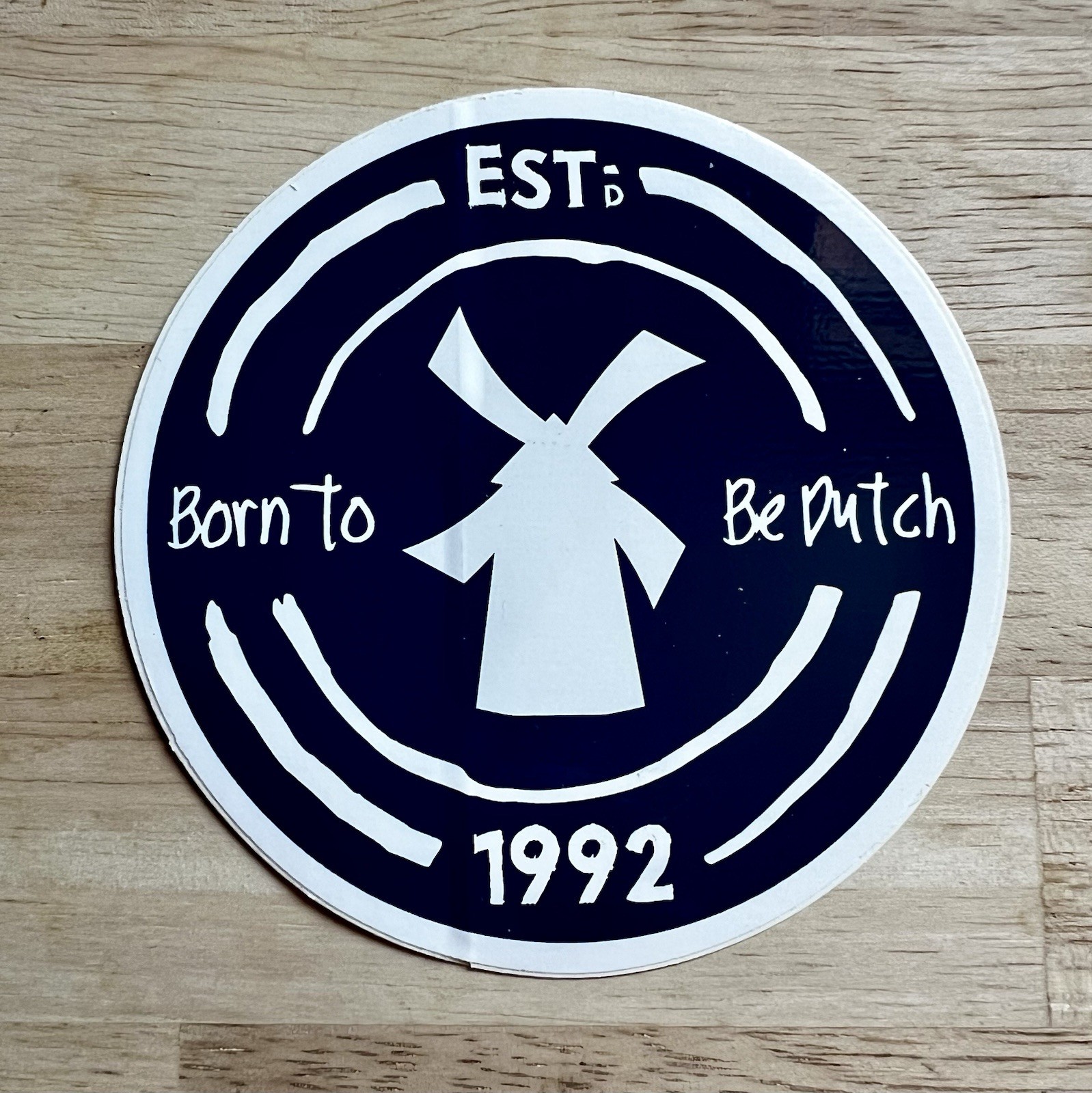 DUTCH Bros STICKER Decal BORN To BE Blue COFFEE Rare HTF Large DB Old DESIGN