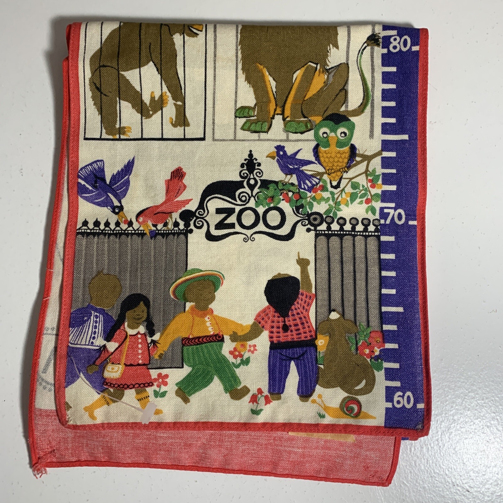 Child To Youth Wall Growth Chart Height Measure Ruler German Zoo Animals CM Unit