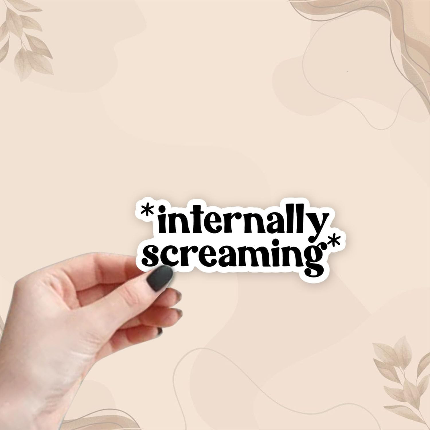 (3Pcs) Internally Screaming Sticker Funny Cute Meme Mental Health Humor Gift Wat