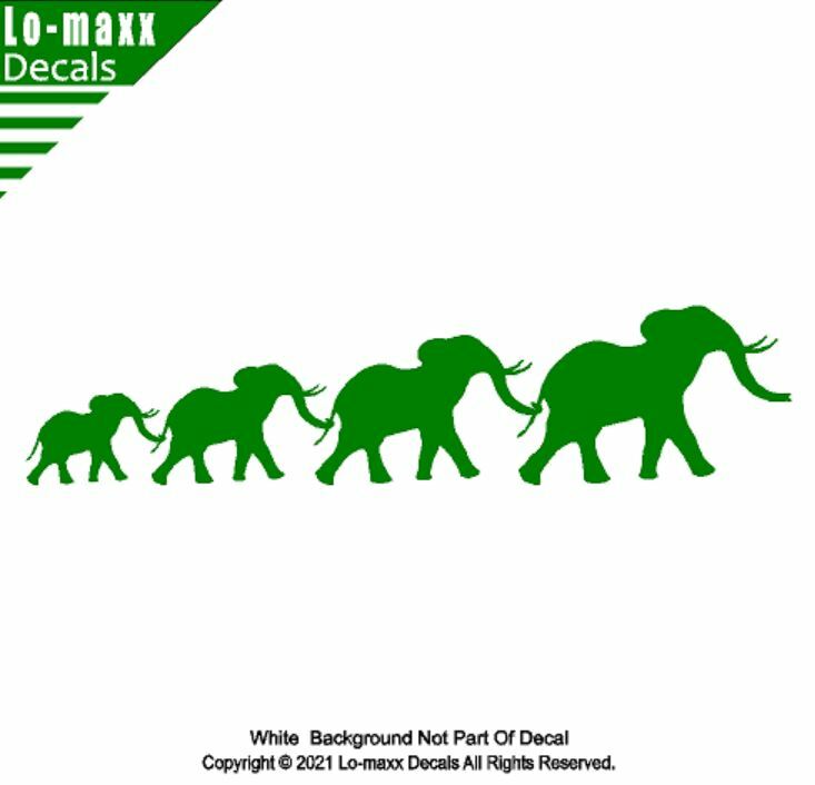 Elephant Family Daddy Momma Children Unique Durable Die Cut Vinyl Decal Art