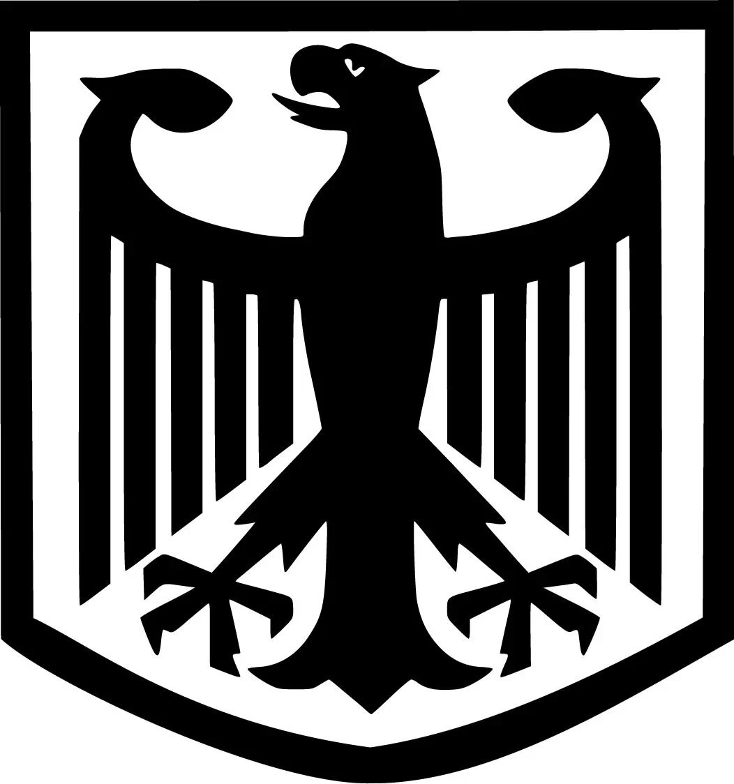 MANY SIZES German Eagle Crest Vinyl Sticker Decal Deutschland Flag ChooseColor
