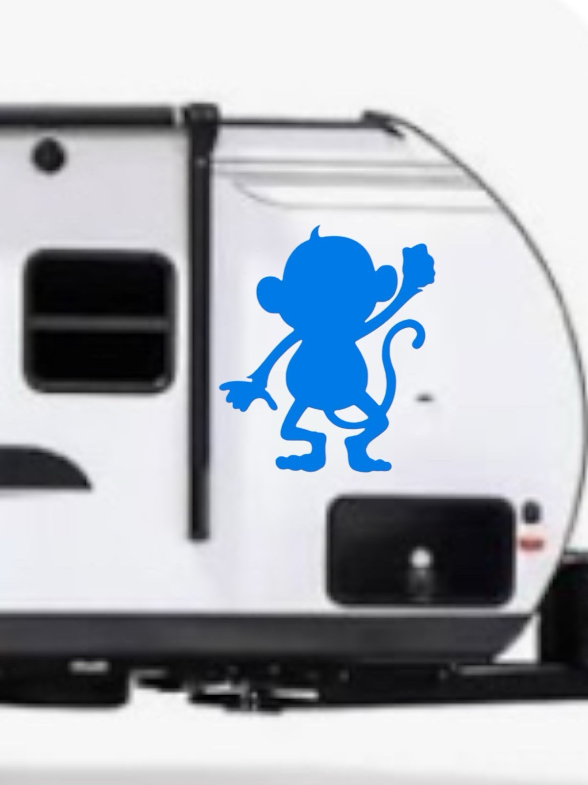 Baby monkey waving Decal for car Windows Laptops most Smooth Surfaces