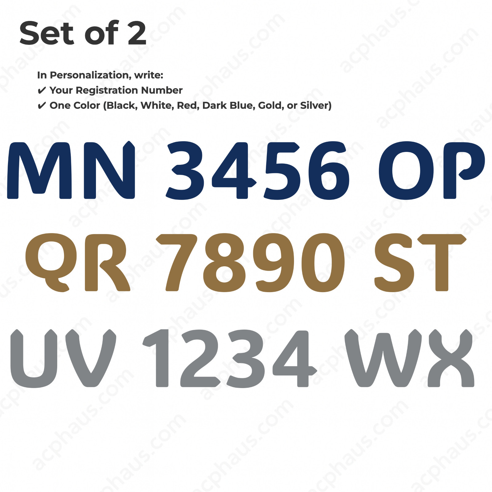 Boat Registration Numbers Decals – Custom ORACAL 751C Vinyl – Right & Left Set
