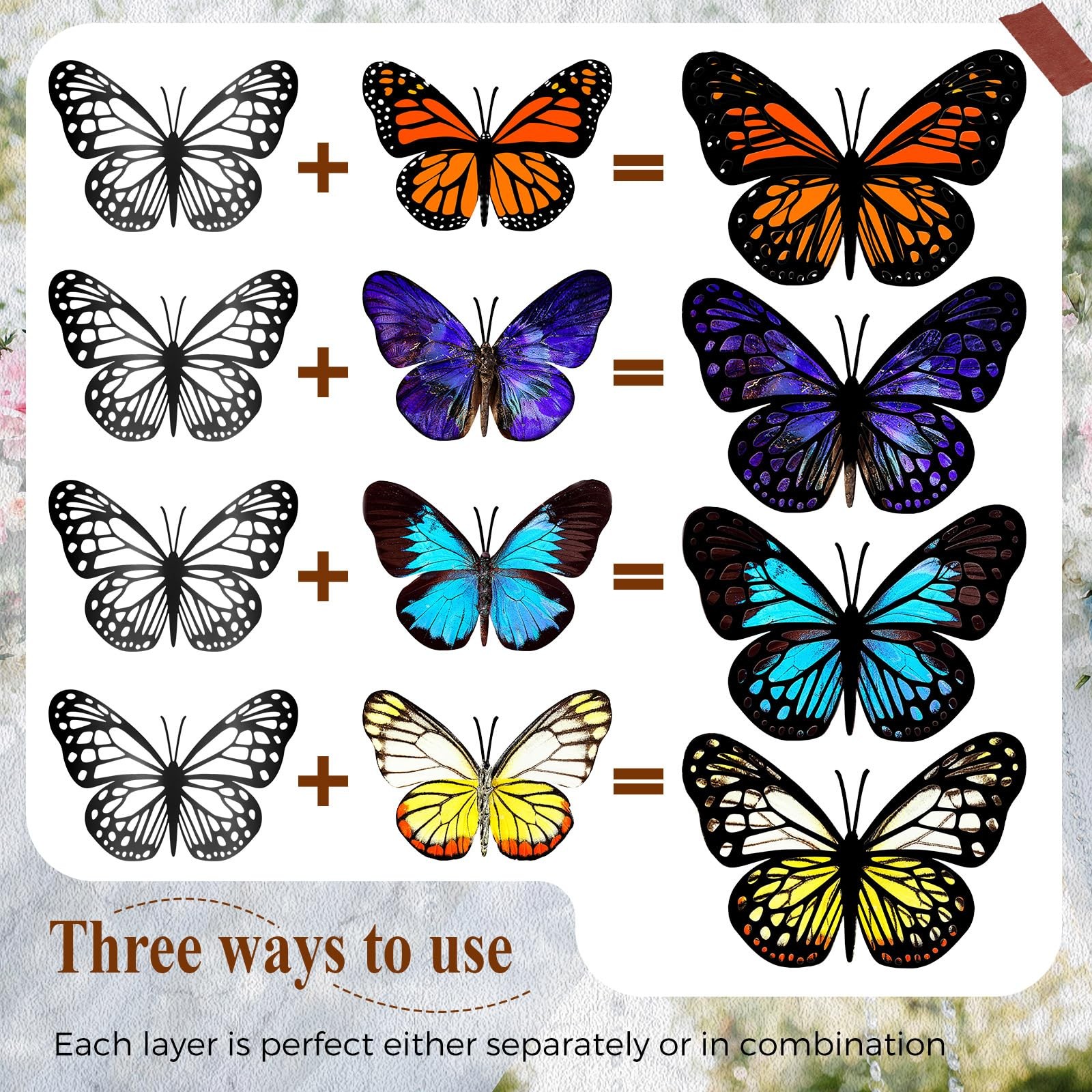 20 Pcs 20 Pcs 3D Large Butterfly Party Decoration 12 10 5inch 2 Layer Giant B…