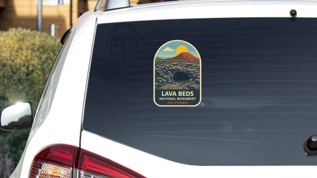 Lava Beds California Sticker Decal Vinyl Die-Cut US National Monuments Series