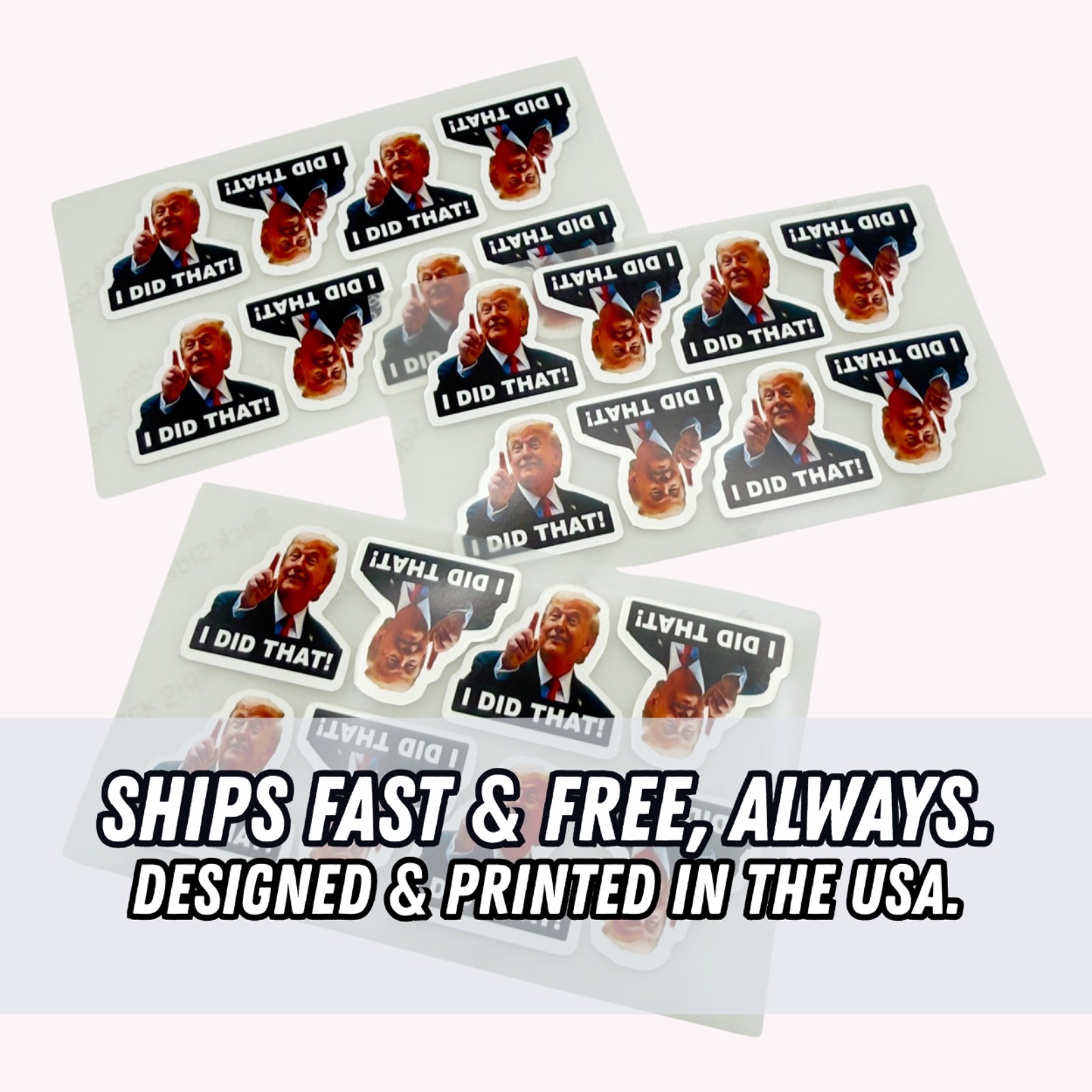 100 pcs Trump I Did That Gas Pump Stickers Anti Trump Waterproof Decals Mini 1"