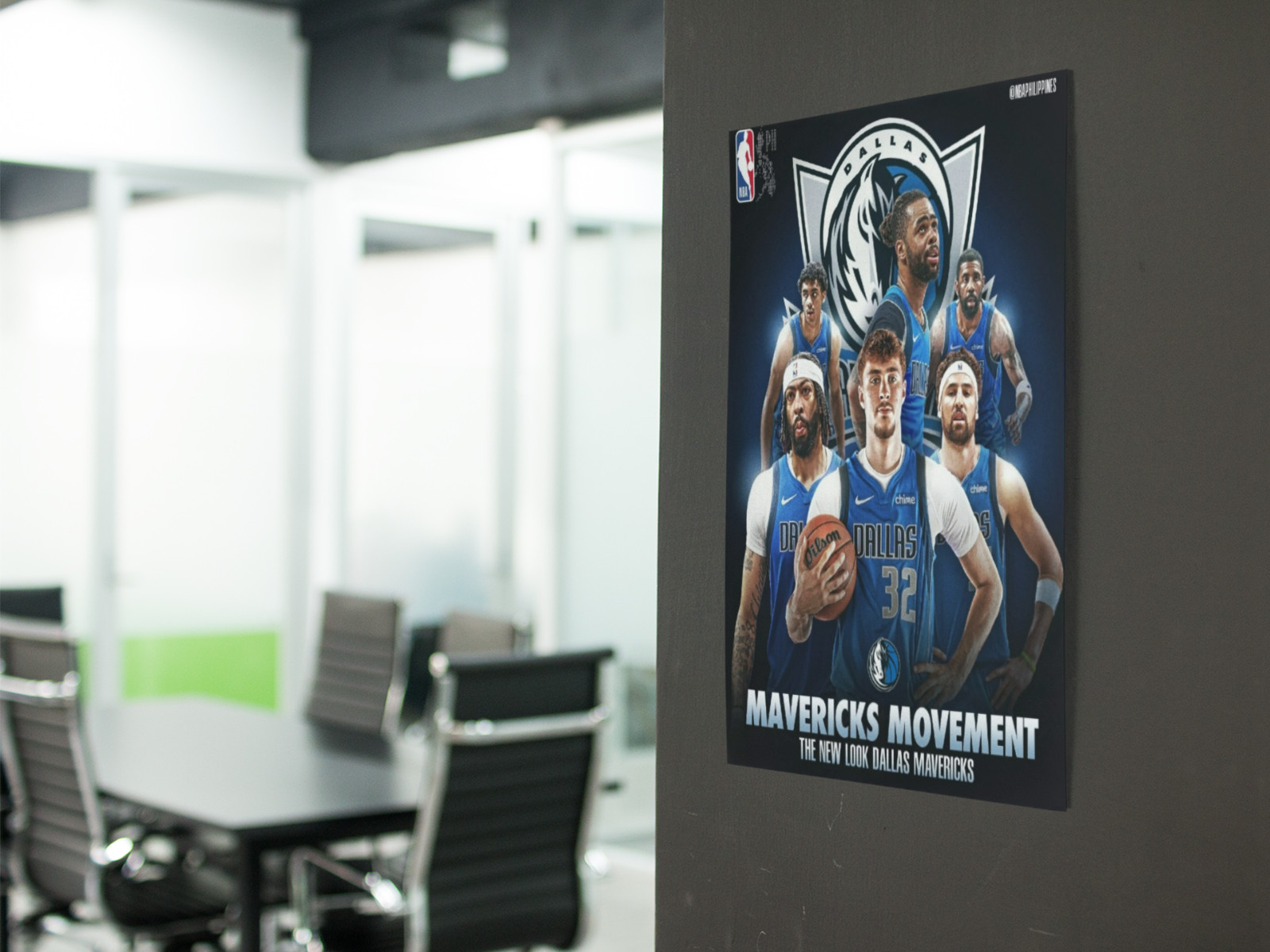 Dallas Basketball Fan Wall Vinyl Graphic Poster Print Removable Adhesive Decor