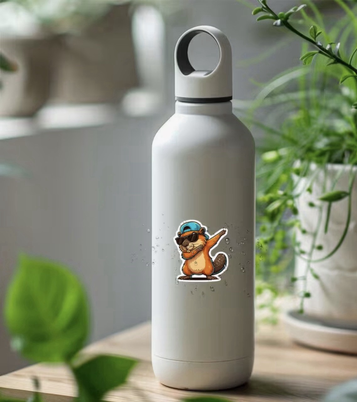 4 PACK – DABBING BEAVER 2” INCH Waterproof Vinyl Sticker Decal Set Lot FUNNY DAB