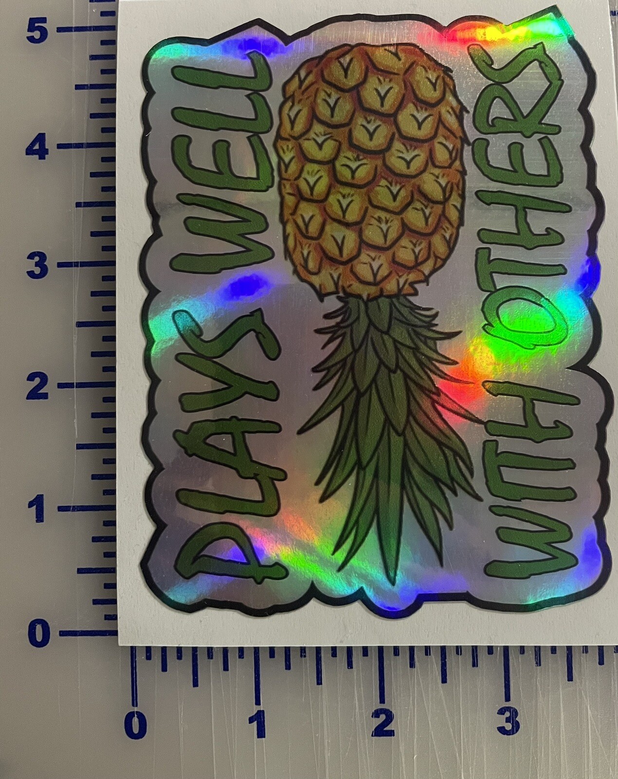 Pineapple Vinyl Sticker Decal Plays Well With Others Lifestyle Fun Swinger