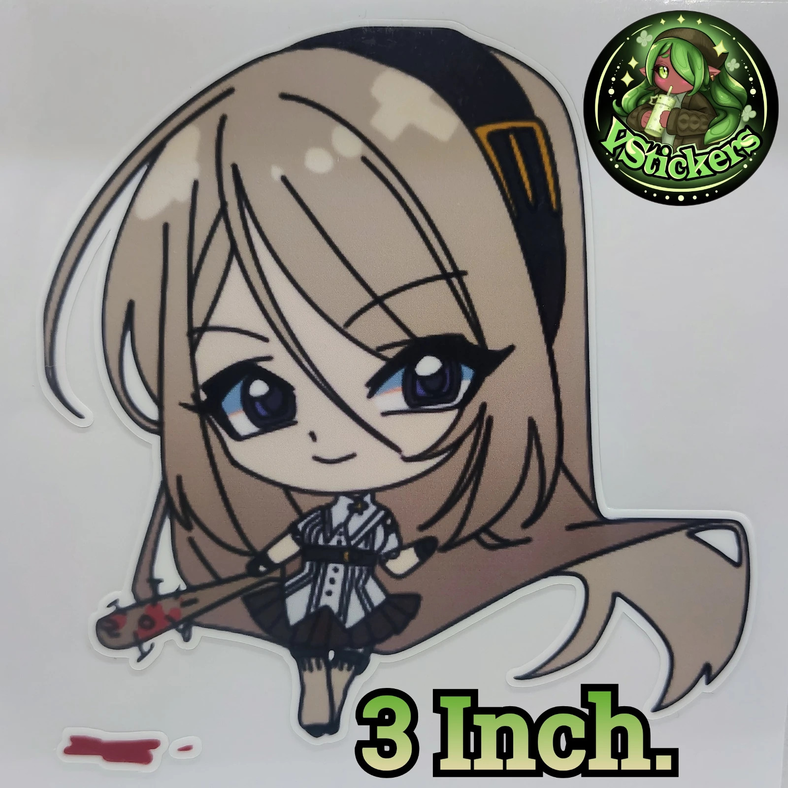 [OC][3 Inch.] Crossia Thalius the Deadly Chibi Water-Resistant Vinyl Sticker!