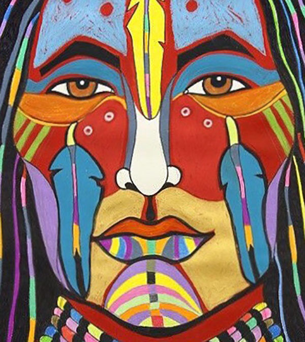 Native American Face Paint Sticker Decal