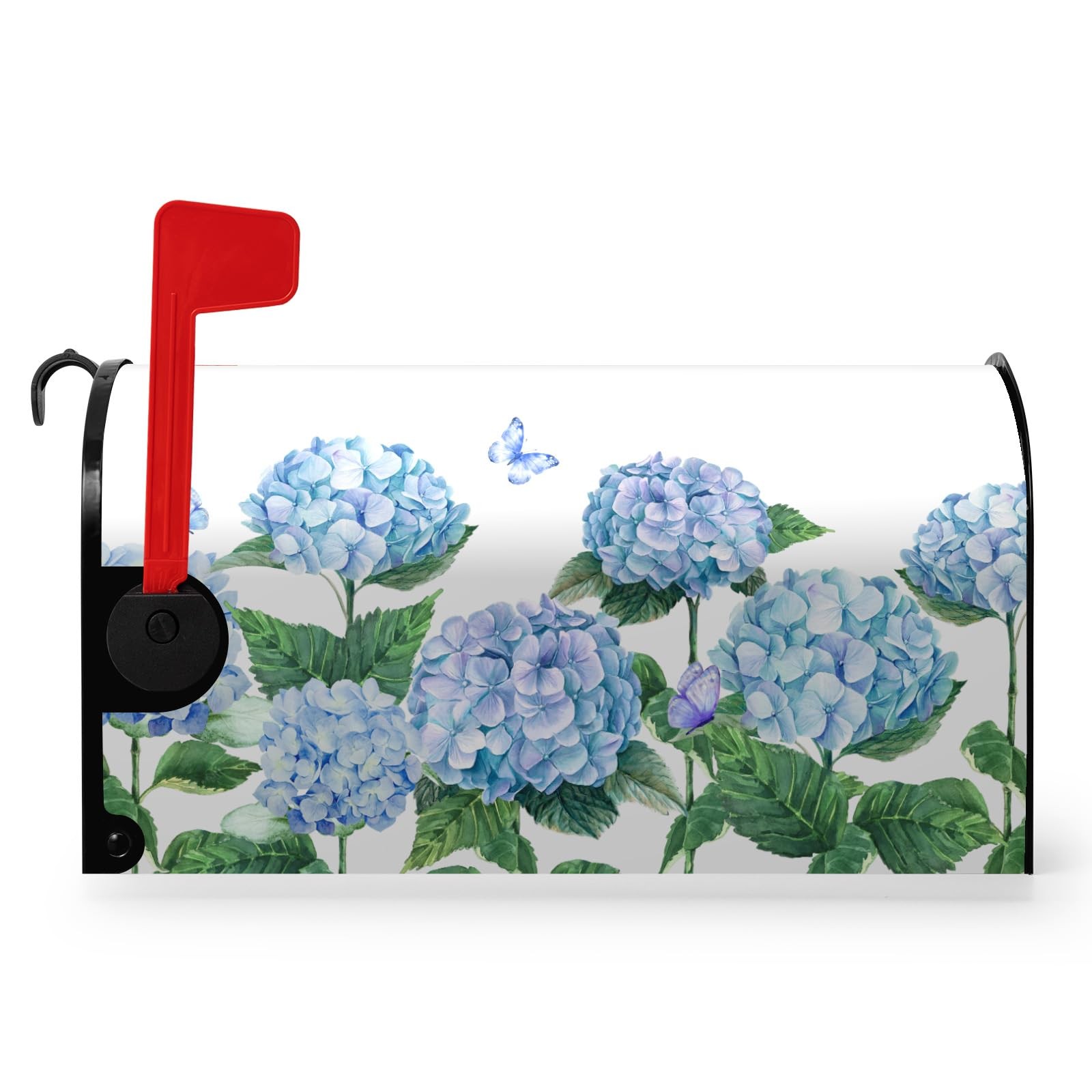 Dacawin Hydrangea Flowers Magnetic Mailbox Cover 21x18inch,
