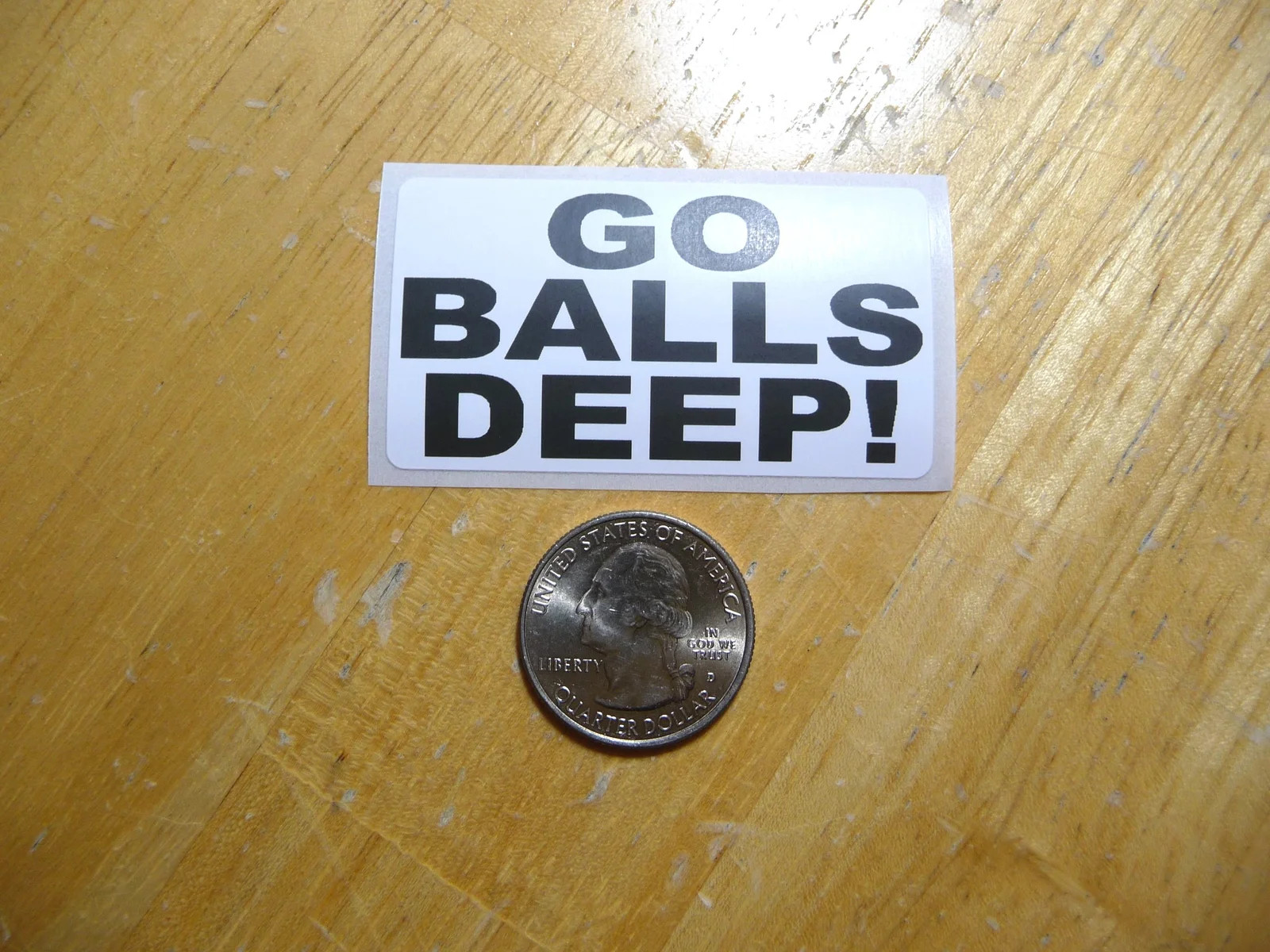GO BALLS DEEP STICKER DECAL 1 – 50 BULK PACK FUNNY SEXY NAUGHTY ADULT PRANK