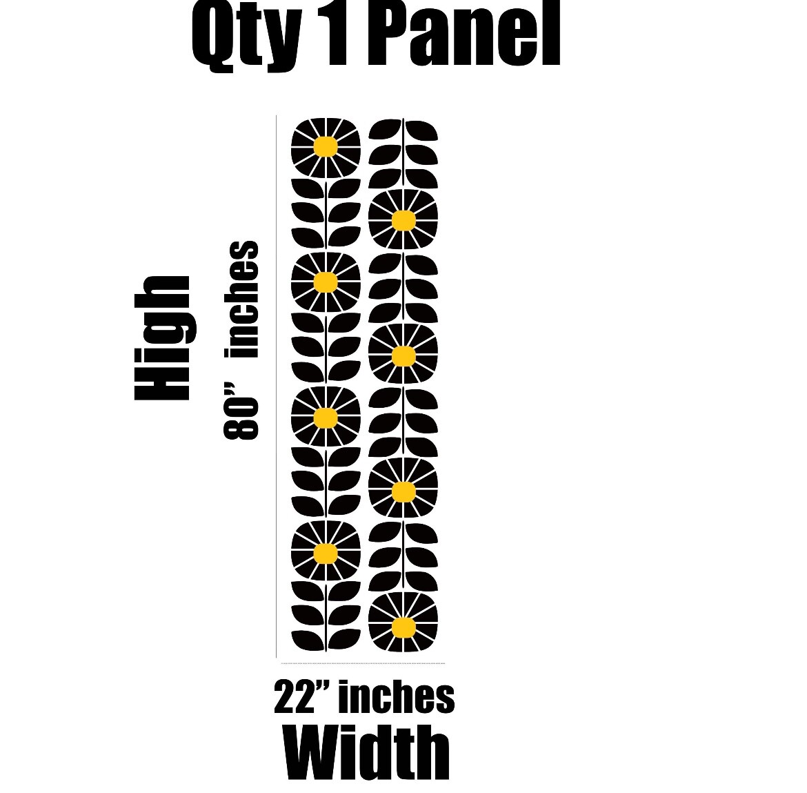 Mid Century Flowers Modern Sunday Wall Decal Vintage Modern Pero Stick 80 X22