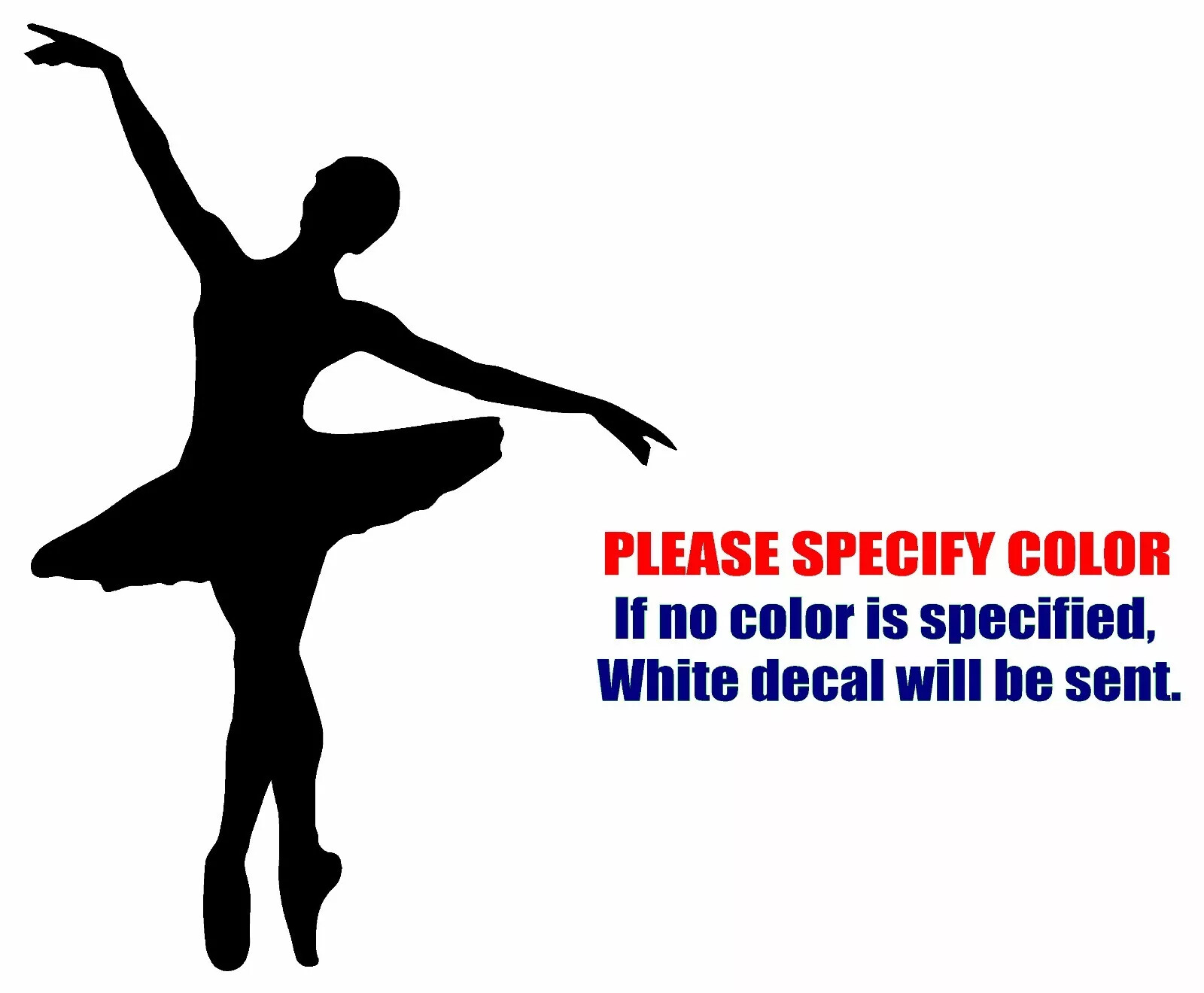 BALLERINA DANCER Adhesive Vinyl Decal Sticker Car Truck window Various Sizes