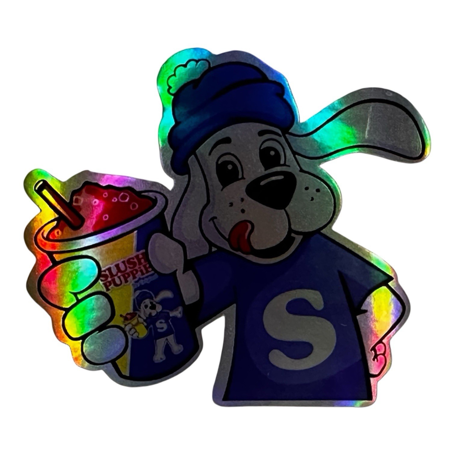 HOLOGRAPHIC SLUSH PUPPIES 3” INCH Vinyl Sticker Decal Retro VTG Nostalgic Puppy