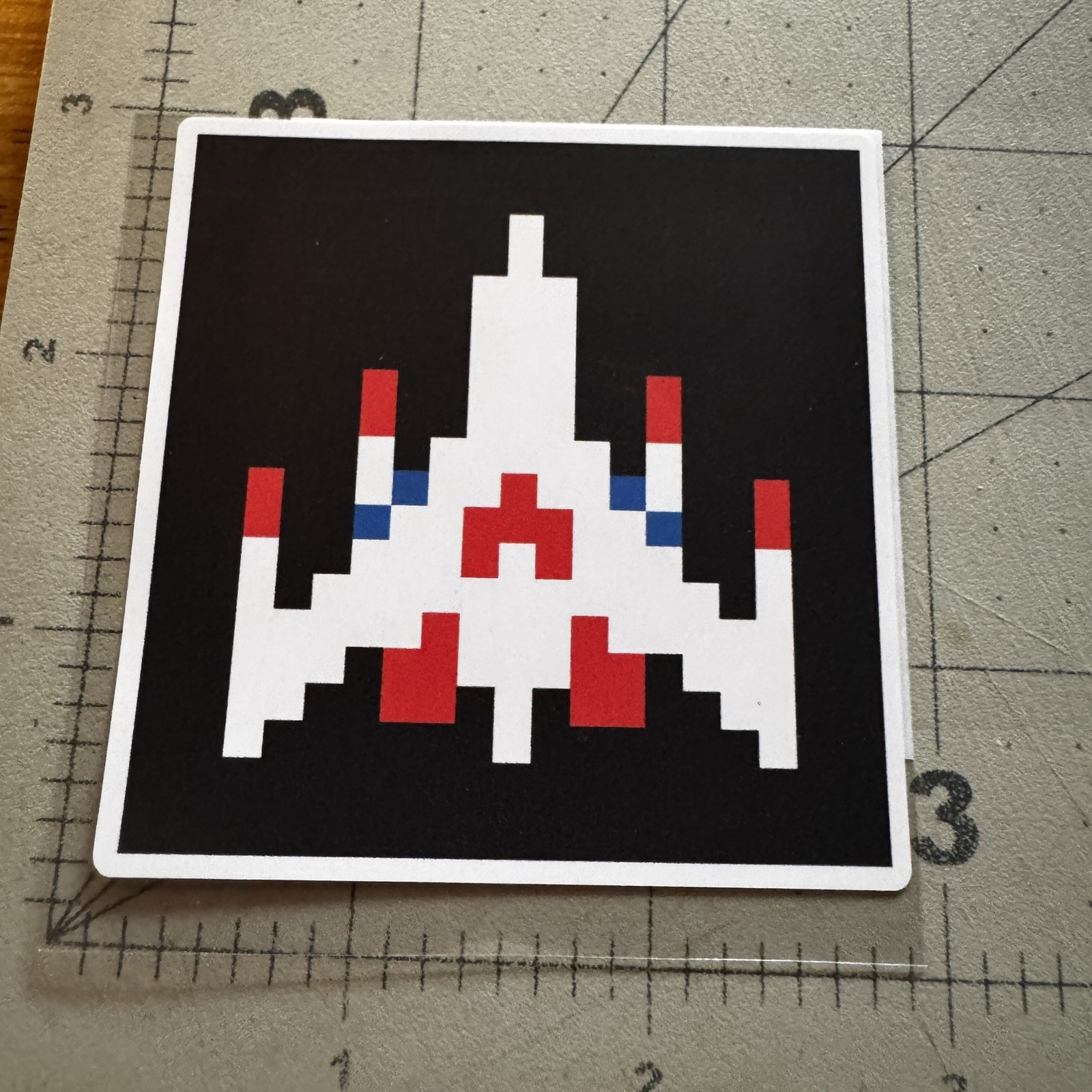 Galaga, Atari 8-Bit Retro Gaming, 1980's Gen-X 3" Matte Vinyl Decal Sticker