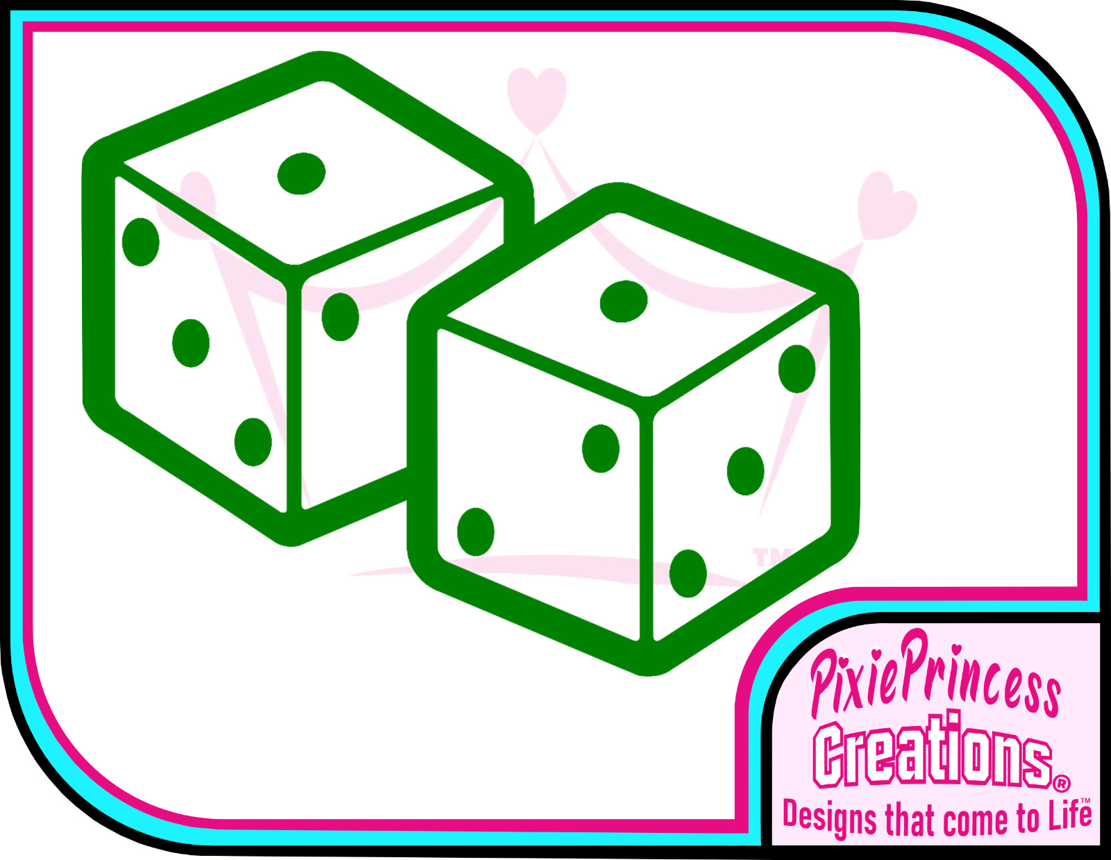 Dice I Vinyl Sticker Car Vehicle Wall Art Poster Bedroom Window Lucky Roll Decal