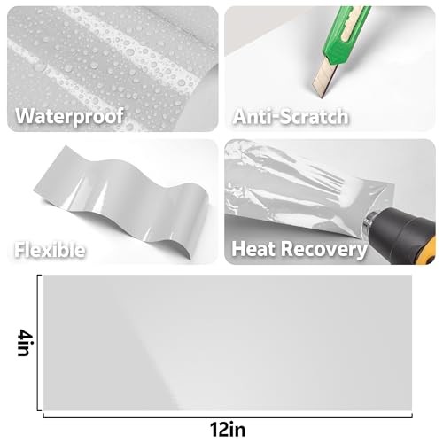 Compatible with Chevy Bowtie Emblem Vinyl Wrap Kit Logo 4PCS Gloss White