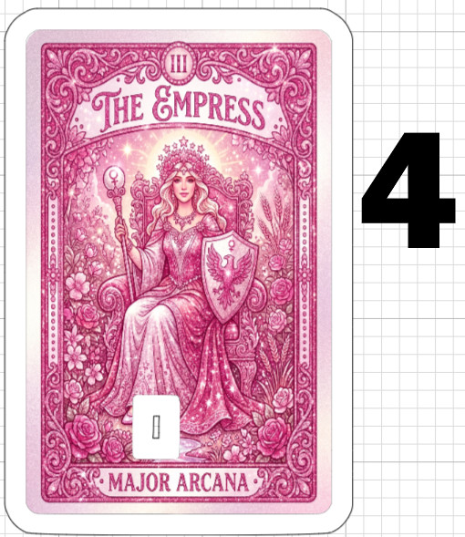 Pink Gothic THE EMPRESS Tarot Card Credit Debit ATM Skin Sticker Psychic Gift