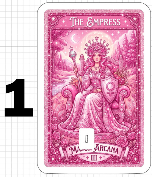 Pink Gothic THE EMPRESS Tarot Card Credit Debit ATM Skin Sticker Psychic Gift