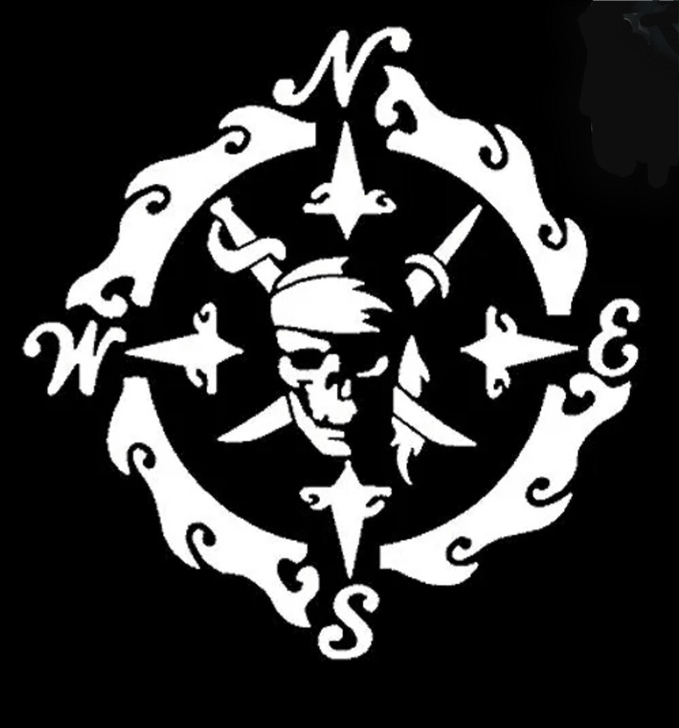 COMPASS SKULL Vinyl Decalr for SUV Jeep Car Truck Bumper Wall Window