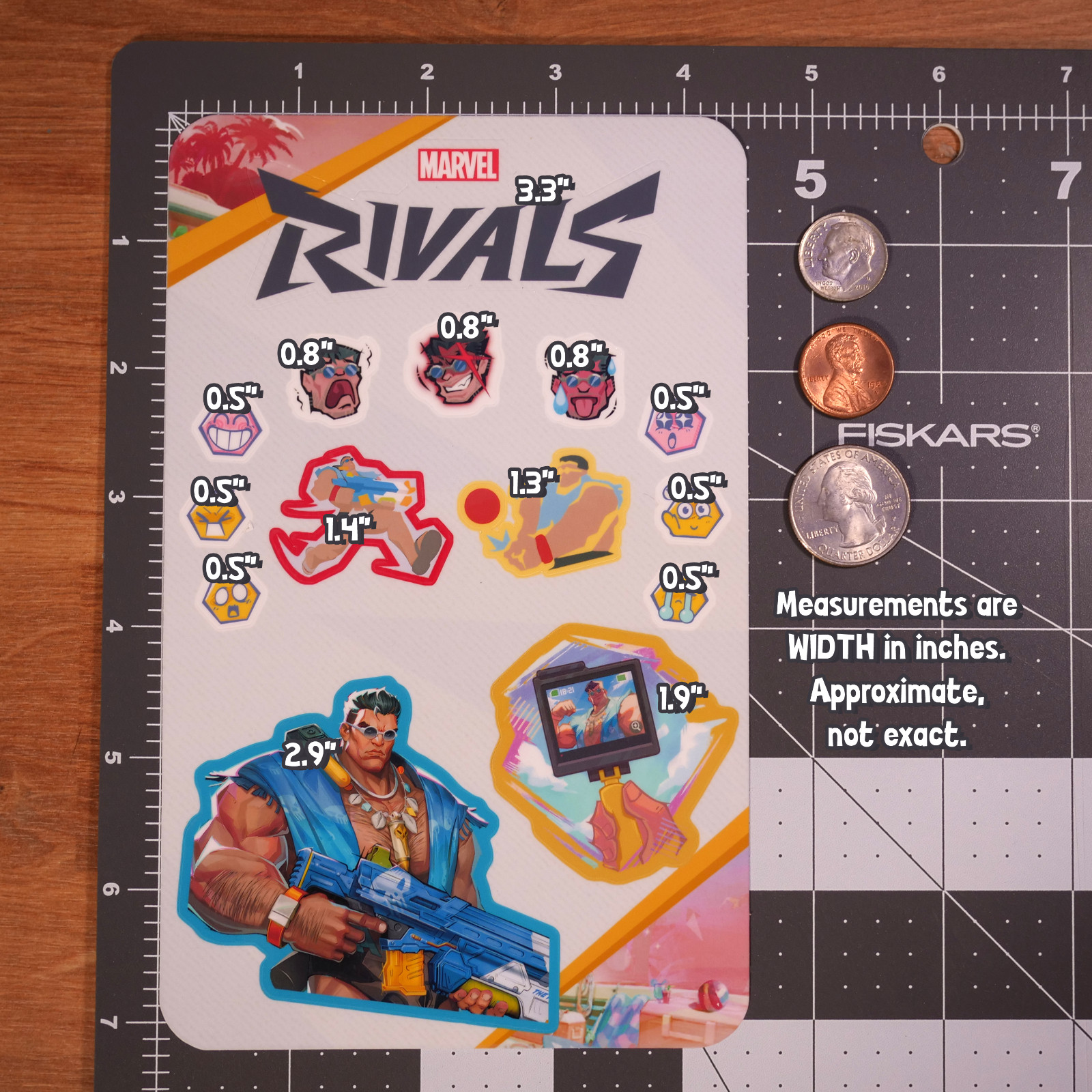 Marvel Rivals Punisher Summer Skin Sticker Sheet