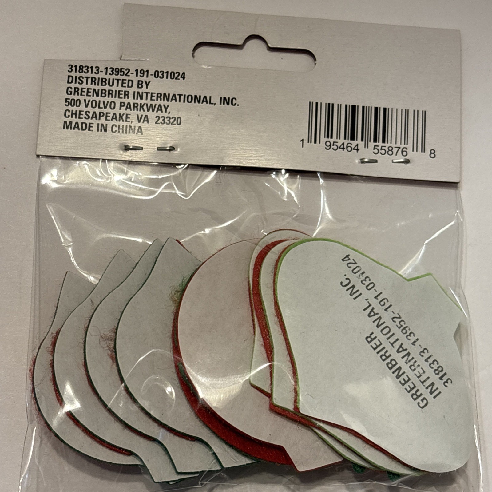 1 Pack Cute Christmas Ornament Felt Stickers—(NEW)—SHIPS IN 24HRS