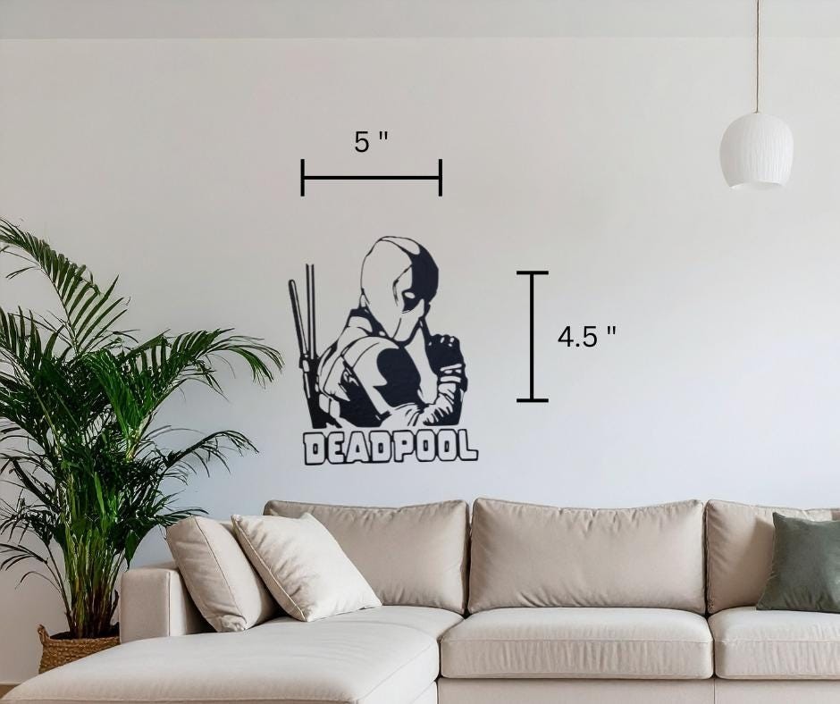 Deadpool Inspired Wall, Car, Laptop Decal. Stick it Anywhere!