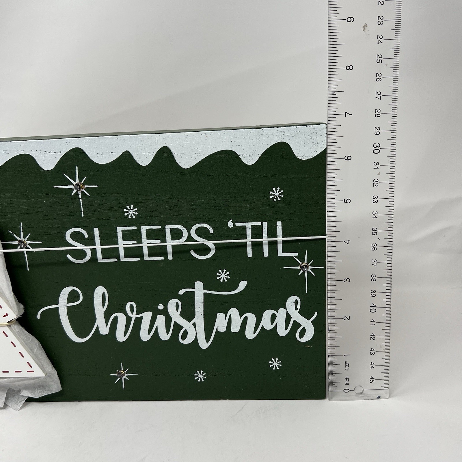 Aldi Huntington Home Sleeps Til Christmas Advent Calendar Sign Battery Operated