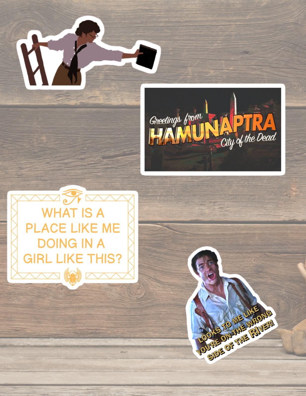 The Mummy Horror Movie 4pc Stickers Pack