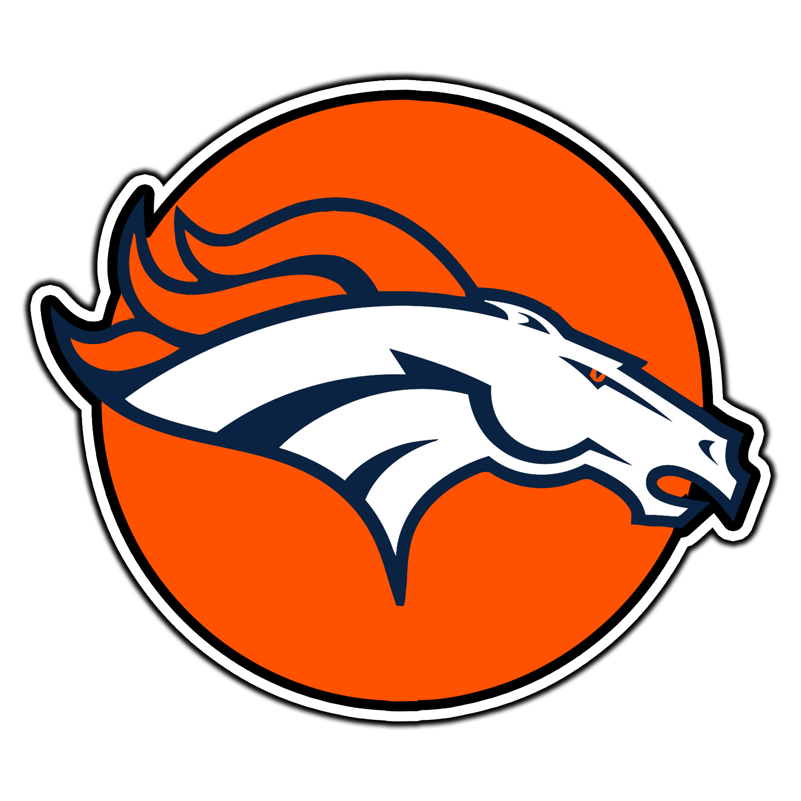 Denver Broncos Circle Logo #3 Football Sticker Waterproof Vinyl Decal DieCut Car