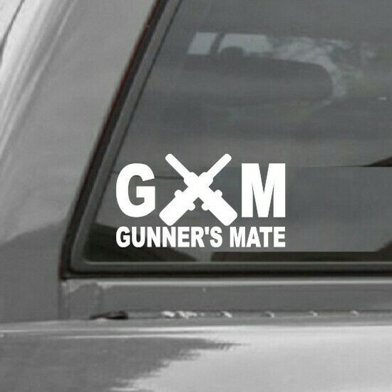 GUNNER'S MATE GM U.S.NAVY Vinyl Window Decal Sticker