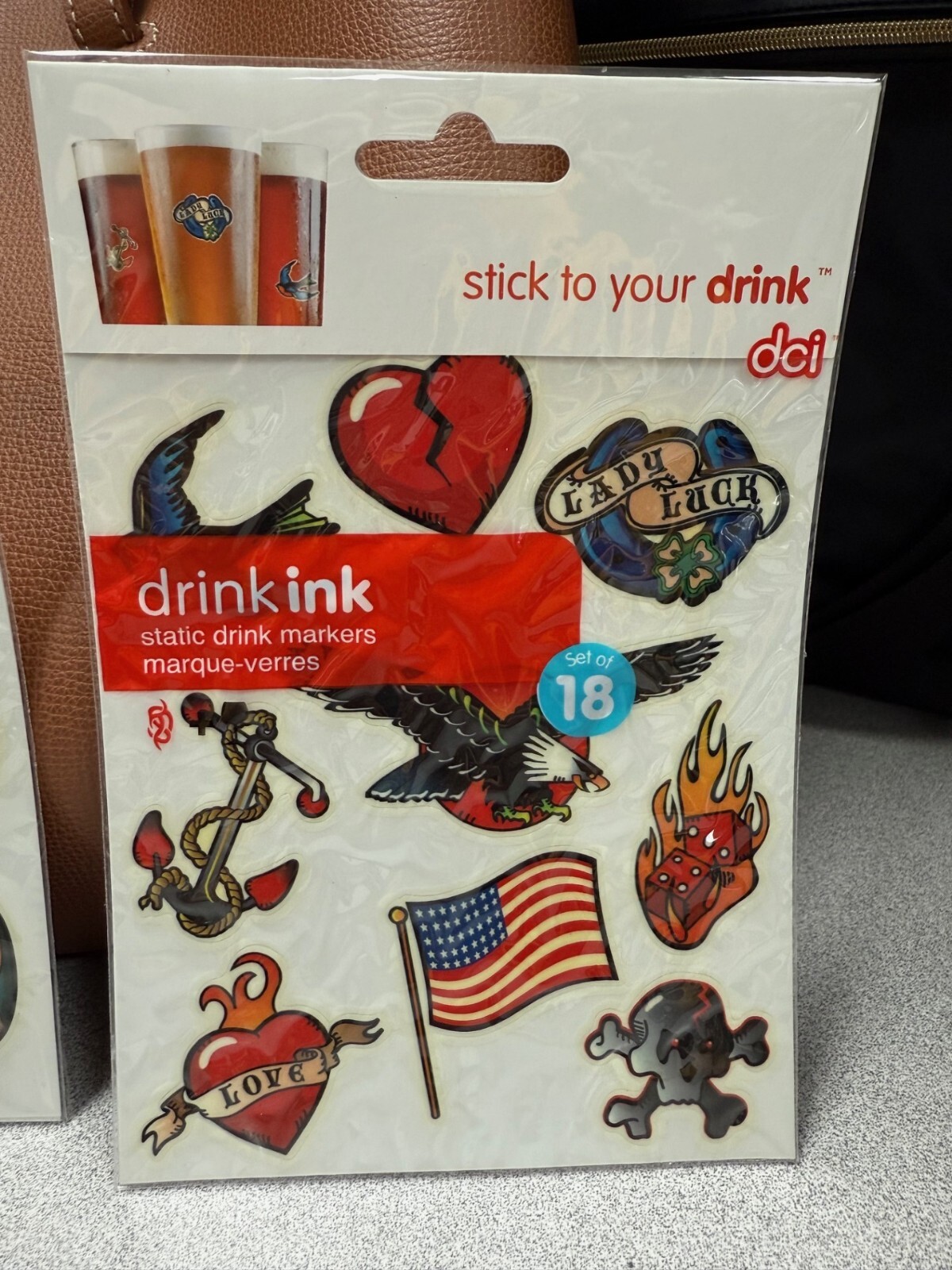 Drink Ink Colorful Drink Markers Static Cling 2 sets of 18