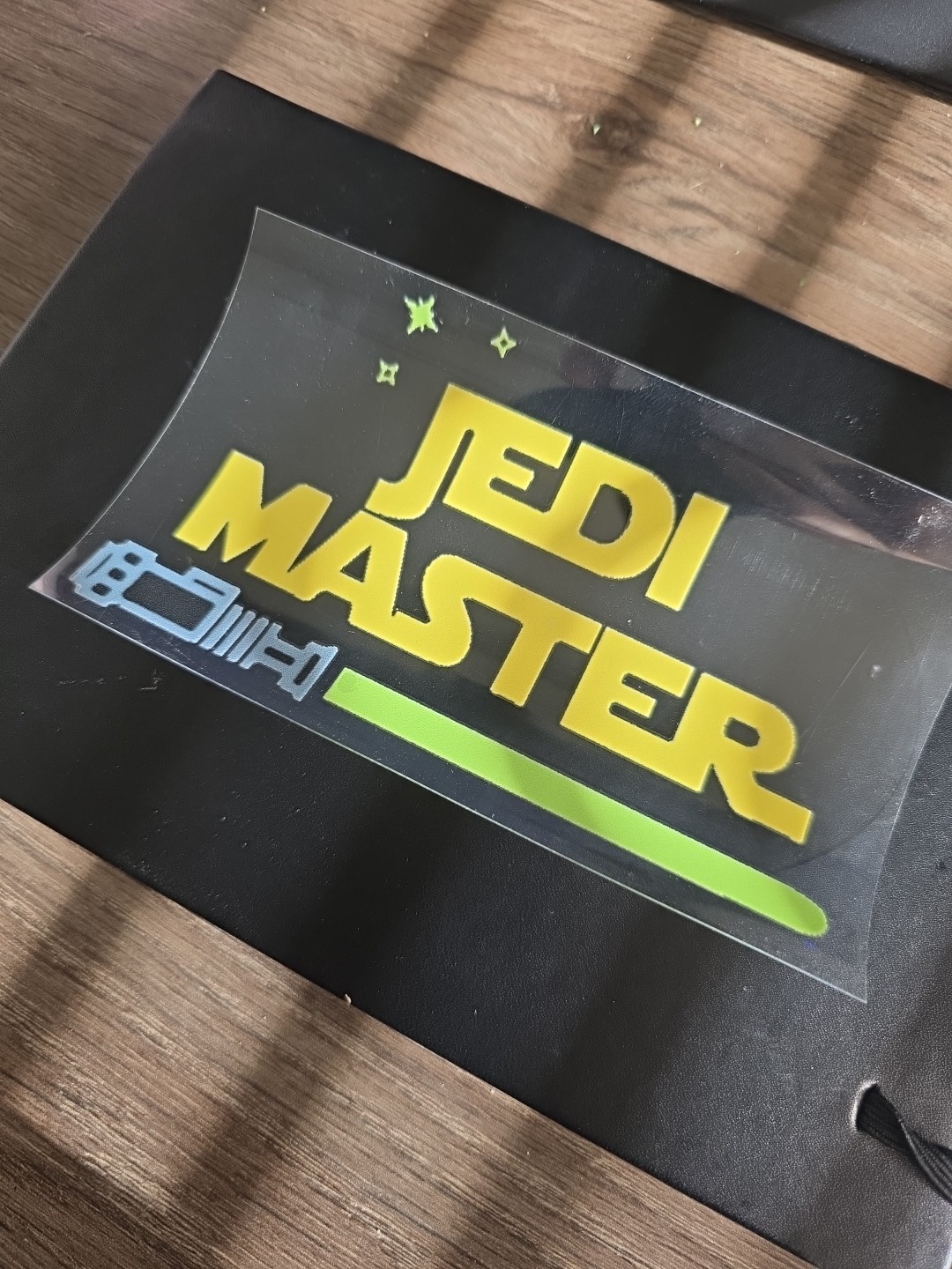 Starwars Jedi Master Light Saber UV DTF Decal Sticker Waterproof USA